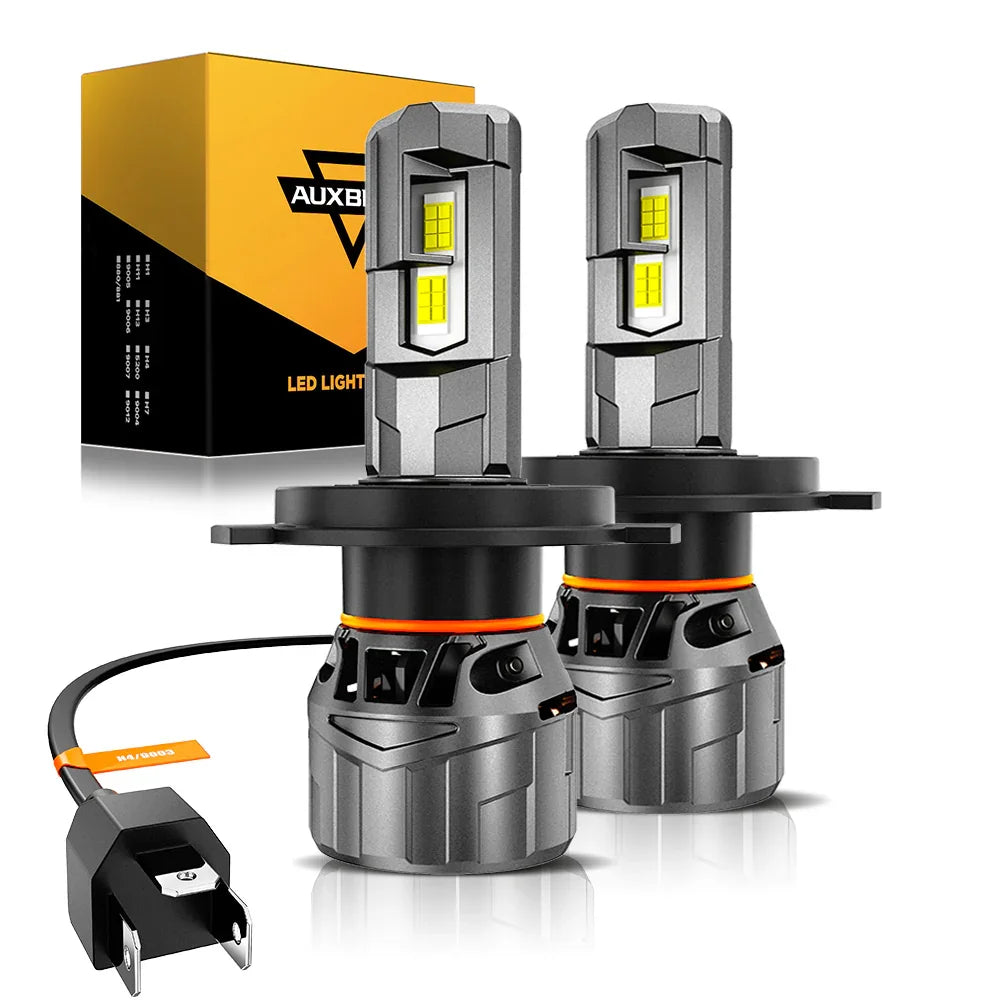 H4/9003 Ampoules de phare LED 100W 22000LM F18 série 1:1 format compact 6500K blanc froid – 2 ampoules
