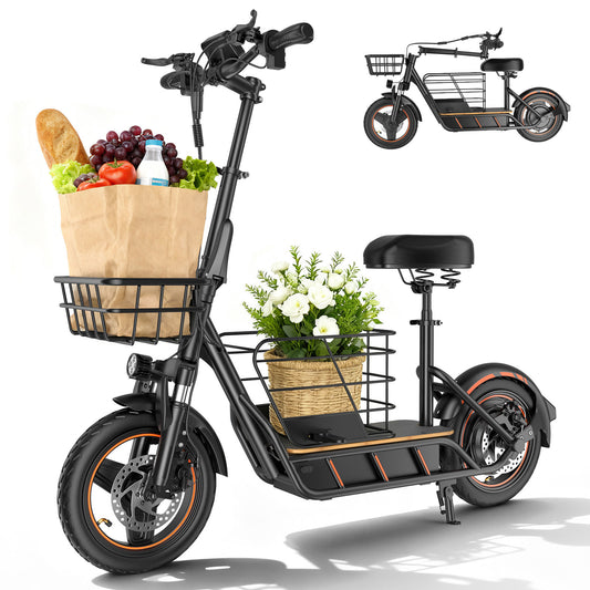 Trottinette électrique pliable brushless IPX4 à double frein à disque