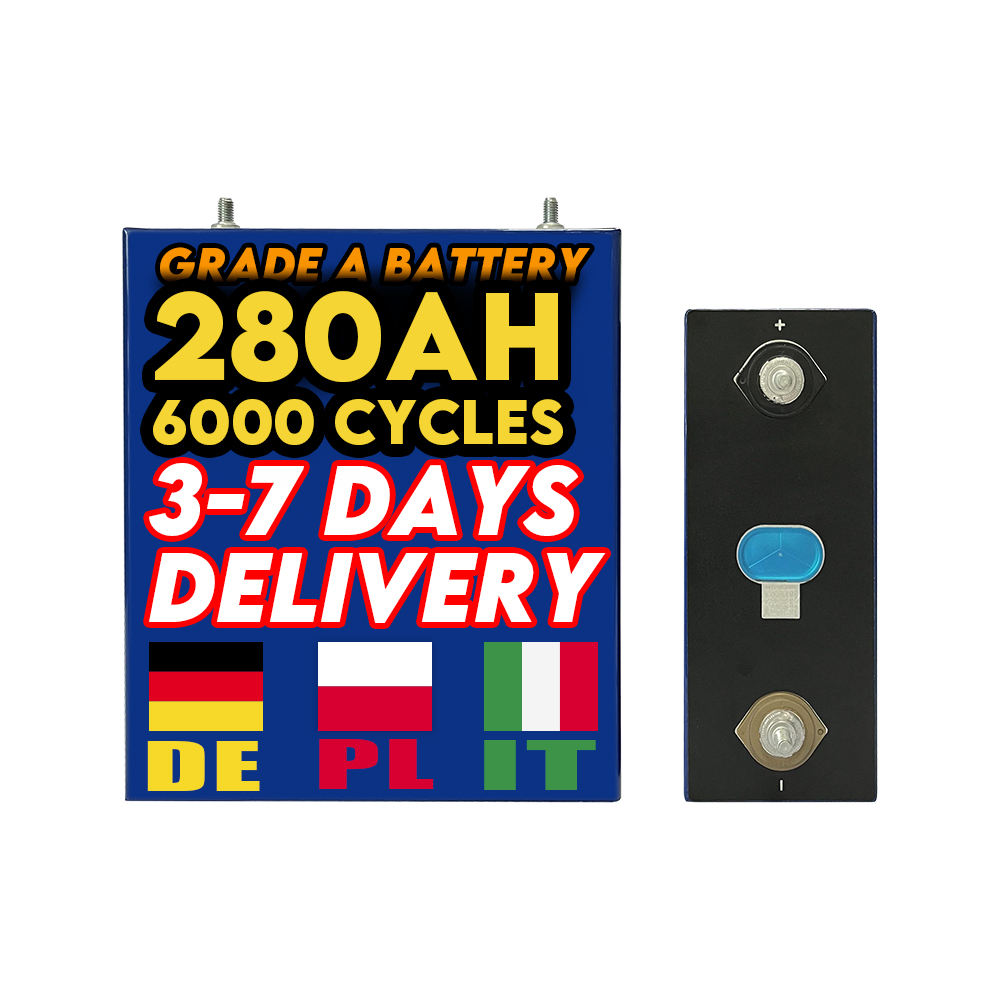 Cellules LiFePO4 3,2 V 230–320 Ah pour stockage solaire – Lot de 4 cellules