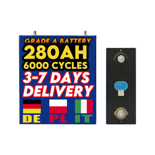 Cellules LiFePO4 3,2 V 230–320 Ah pour stockage solaire – Lot de 4 cellules