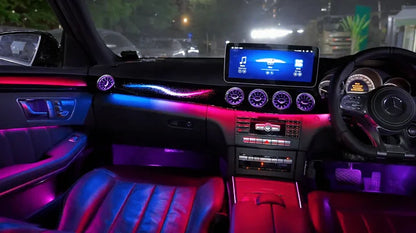 Kit éclairage LED d’ambiance intérieur pour Mercedes-Benz E-Class (W212 – RHD – vue 2 – NOVADOMIO