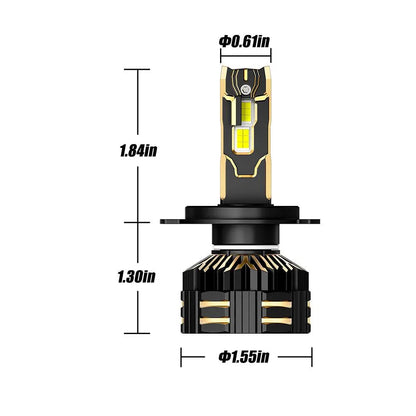 H7 Ampoules de phare LED 190W 35000LM GX-PRO série 6500K blanc froid – 2 ampoules – vue 9 – NOVADOMIO