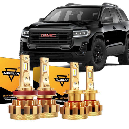 pour 2007-2012 GMC Acadia F-16 Plus série CANbus intégré qualité automobile 14000LM Ampoules LED kit feux de route /