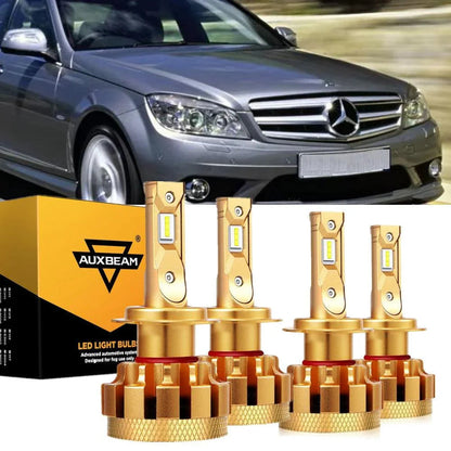 Kit d’ampoules LED feux de route/croisement pour Mercedes-Benz C350 avec phares halogènes 2006–2015 – NOVADOMIO