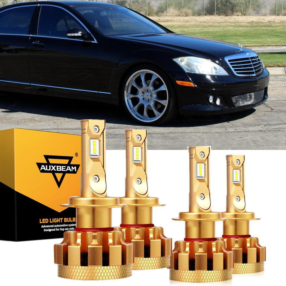pour 2008 Mercedes-Benz R550 avec Halogen Headlamps F-16 Plus série Built-in Canbus Ampoules LED High Low Beam Bundle