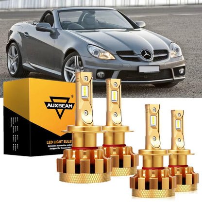 Kit d’ampoules LED feux de route/croisement F-16 Plus série CAN-bus intégré pour Mercedes-Benz SLK300 avec phares halogènes