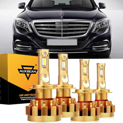 Kit d’ampoules LED feux de route/croisement F-16 Plus série CAN-bus intégré pour Mercedes-Benz S600 avec phares halogènes