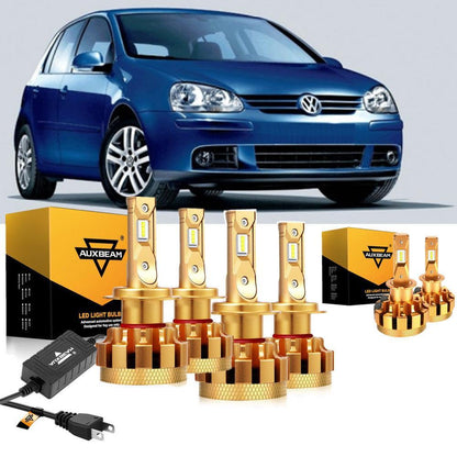 F-16 Plus série 28 000 lm Hi-beam/Lo-beam/antibrouillard Combo Ampoules LED pour Volkswagen Golf 2000–2006 – NOVADOMIO