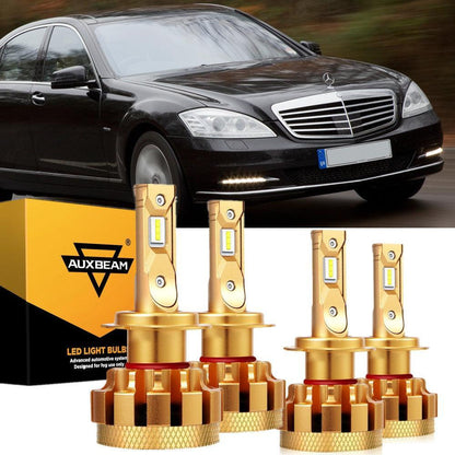 Kit d’ampoules LED feux de route/croisement F-16 Plus série CAN-bus intégré pour Mercedes-Benz S500 avec phares halogènes
