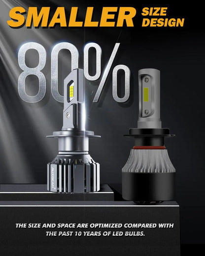 H7 Ampoules de phare LED 90W 20000LM F15 série 20% Smaller Size 6500K blanc froid – 2 ampoules – vue 9 – NOVADOMIO