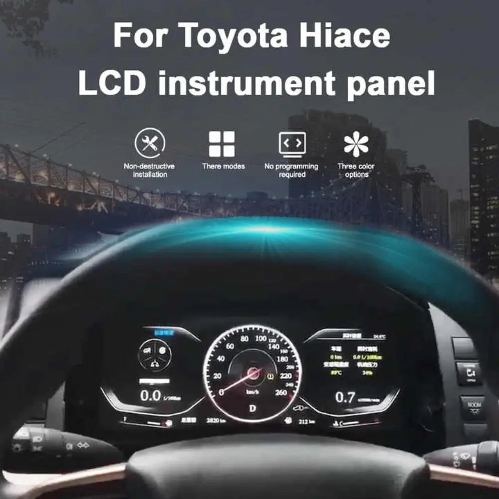 Virtual Cockpit Toyota Hiace 2019-2022 LCD 12,3″ – NOVADOMIO