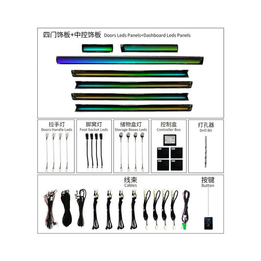 Kit éclairage LED d’ambiance intérieur pour Toyota 10-21 Land Cruiser