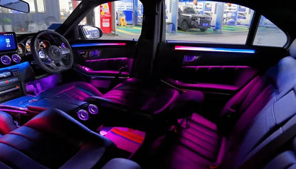 Kit éclairage LED d’ambiance intérieur pour Mercedes-Benz E-Class (W212 – RHD – vue 5 – NOVADOMIO
