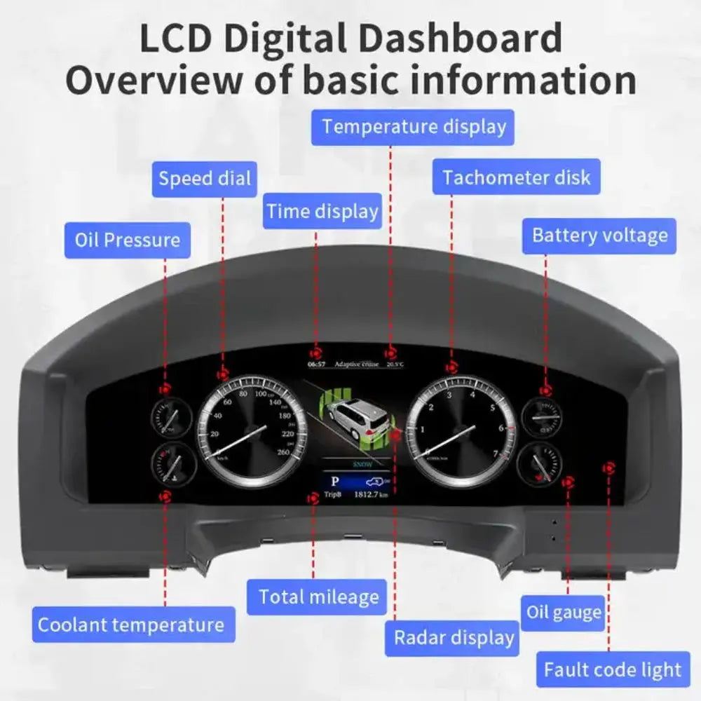Virtual Cockpit Toyota Land Cruiser 2008-2022 LCD 12,3″ – NOVADOMIO