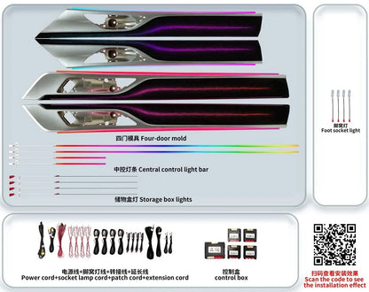 Kit éclairage LED d’ambiance intérieur pour BMW 7 Series G12 (2015-2022) – vue 7 – NOVADOMIO