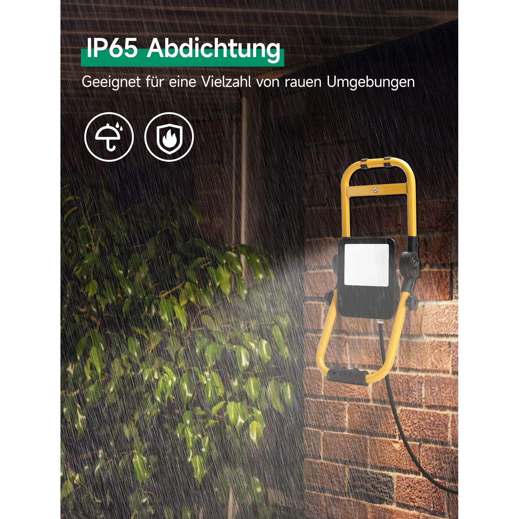 Aigostar – Projecteur de travail LED 30 W 2700 lm IP65 pliable