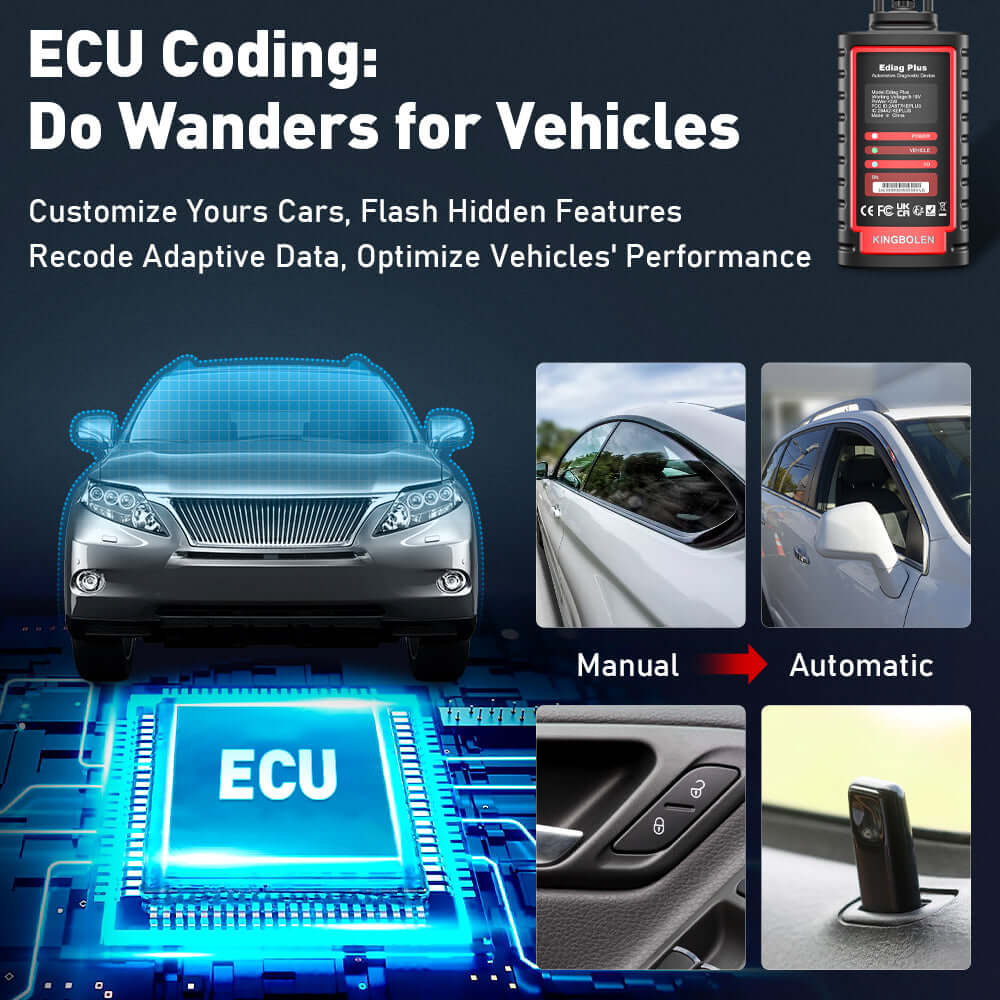 Scanner OBD2 Bluetooth KINGBOLEN Ediag Plus – Codage ECU et CAN FD – image produit 2 | NOVADOMIO