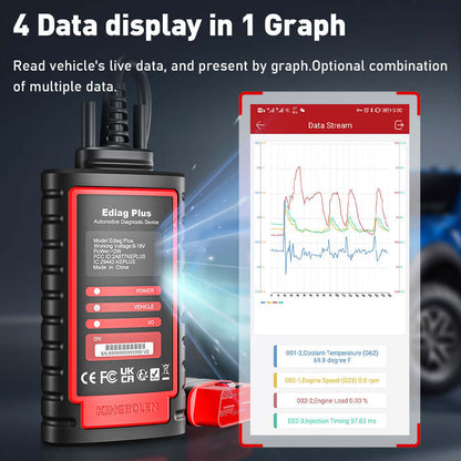 Scanner OBD2 Bluetooth KINGBOLEN Ediag Plus – Codage ECU et CAN FD – vue 6 – NOVADOMIO