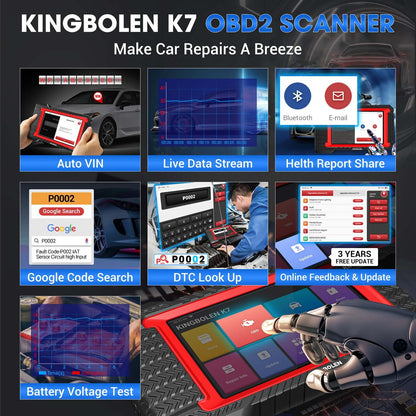 Valise diagnostic Bluetooth KINGBOLEN K7 – Mises à jour à vie – vue 7 – NOVADOMIO