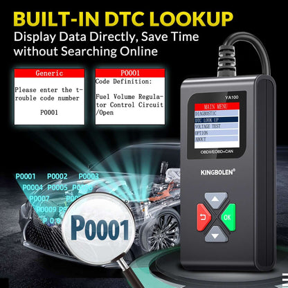 Lecteur de code OBD2 KINGBOLEN YA100 – Diagnostic moteur – vue 5 – NOVADOMIO
