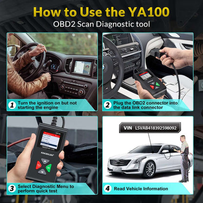 Lecteur de code OBD2 KINGBOLEN YA100 – Diagnostic moteur – vue 8 – NOVADOMIO