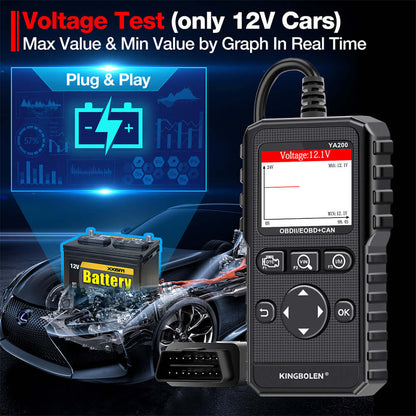 Lecteur de code OBD2 KINGBOLEN YA200 – Scanner automobile – vue 4 – NOVADOMIO