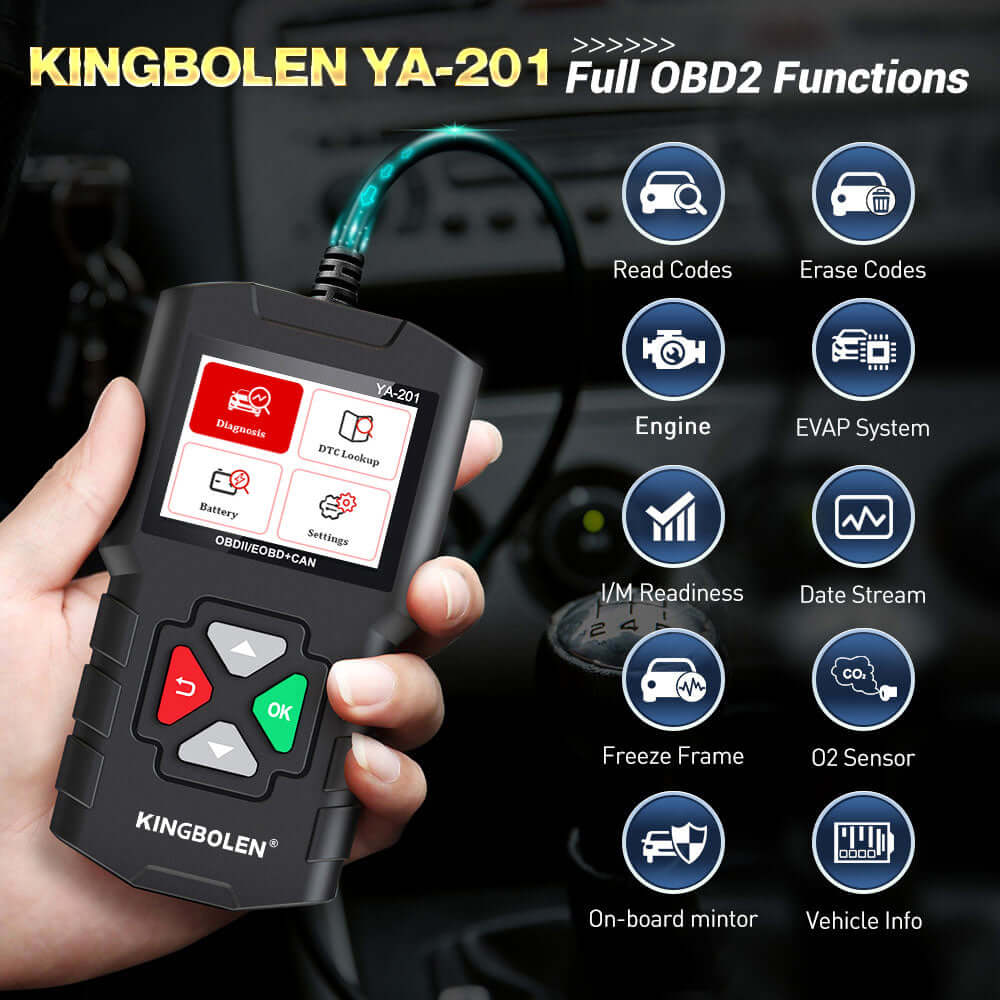 Lecteur de code OBD2 KINGBOLEN YA201 – 10 modes OBD2 – image produit 2 | NOVADOMIO