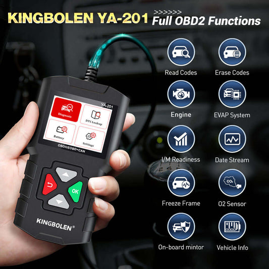 Lecteur de code OBD2 KINGBOLEN YA201 – 10 modes OBD2 – vue 2 – NOVADOMIO