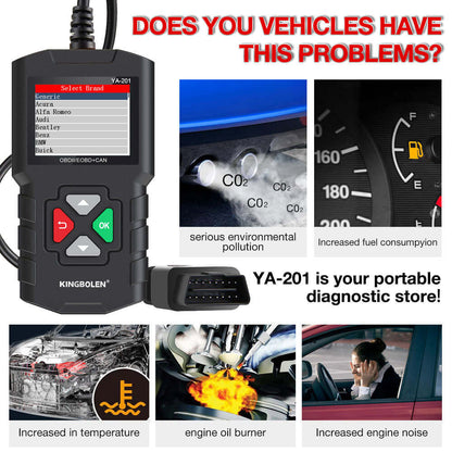 Lecteur de code OBD2 KINGBOLEN YA201 – 10 modes OBD2 – vue 4 – NOVADOMIO