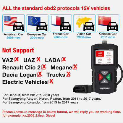Lecteur de code OBD2 KINGBOLEN YA201 – 10 modes OBD2 – vue 7 – NOVADOMIO
