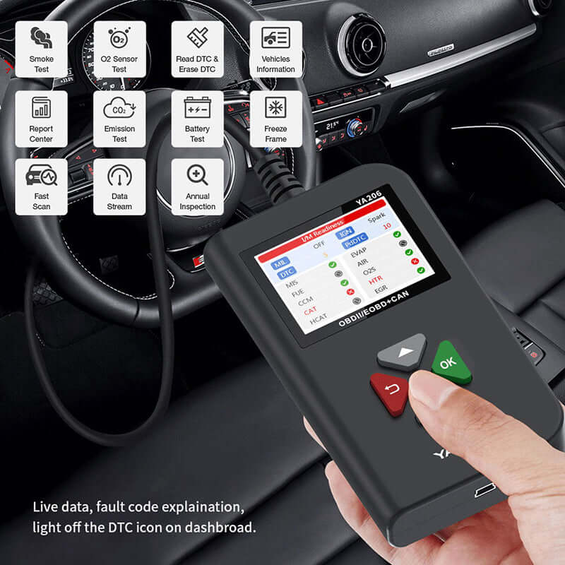 Lecteur de code OBD2 KINGBOLEN YA206 – Expédition USA uniquement – image produit 2 | NOVADOMIO
