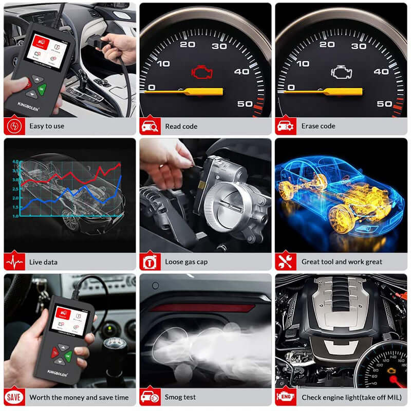 Lecteur de code OBD2 KINGBOLEN YA206 – Expédition USA uniquement – image produit 6 | NOVADOMIO