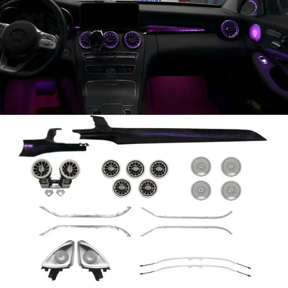 Panneaux LED d’ambiance Mercedes W205 X253 2015–2021 – 64 couleurs – photo 1
