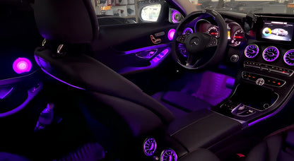 Kit LED d’ambiance Mercedes W205 X253 2015–2021 – aérateurs et tweeters – photo 3