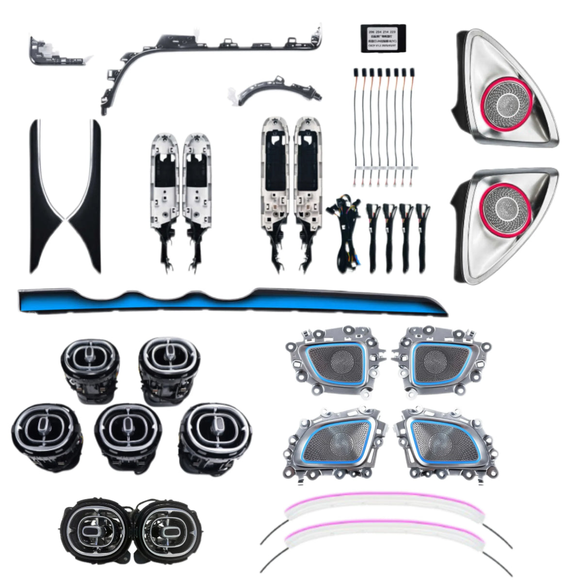 Kit LED d’ambiance Mercedes Classe C W206 2022–2025 – aérateurs et tweeters – photo 1