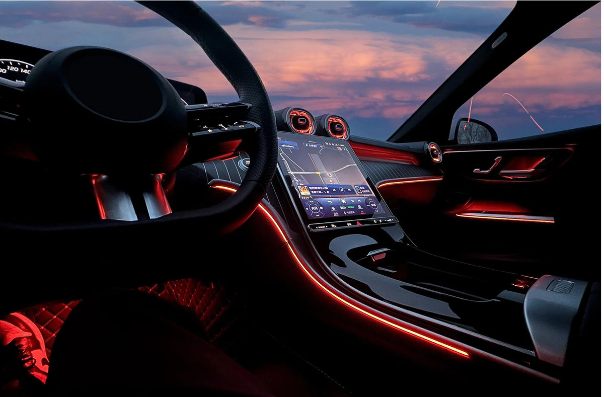 Kit LED d’ambiance Mercedes Classe C W206 2022–2025 – aérateurs et tweeters – photo 3