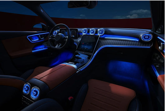 Kit LED d’ambiance Mercedes Classe C W206 2022–2025 – aérateurs et tweeters – photo 2