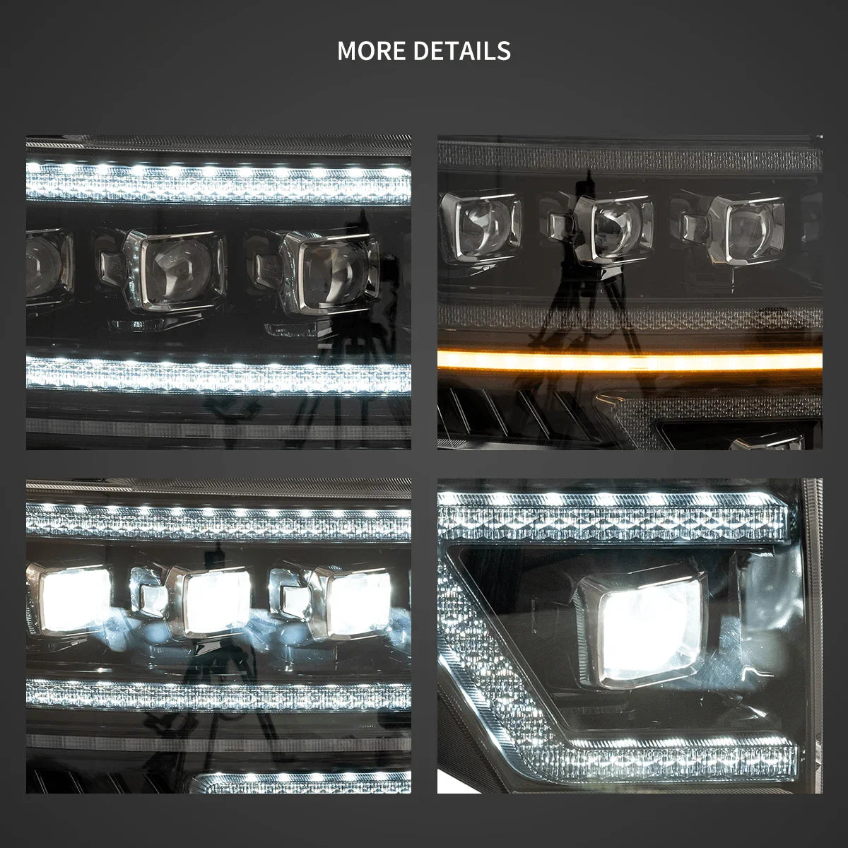 LED bloc optique avant Matrix Projector noir pour 2009-2014 Ford F150 12th Gen Models – vue 7