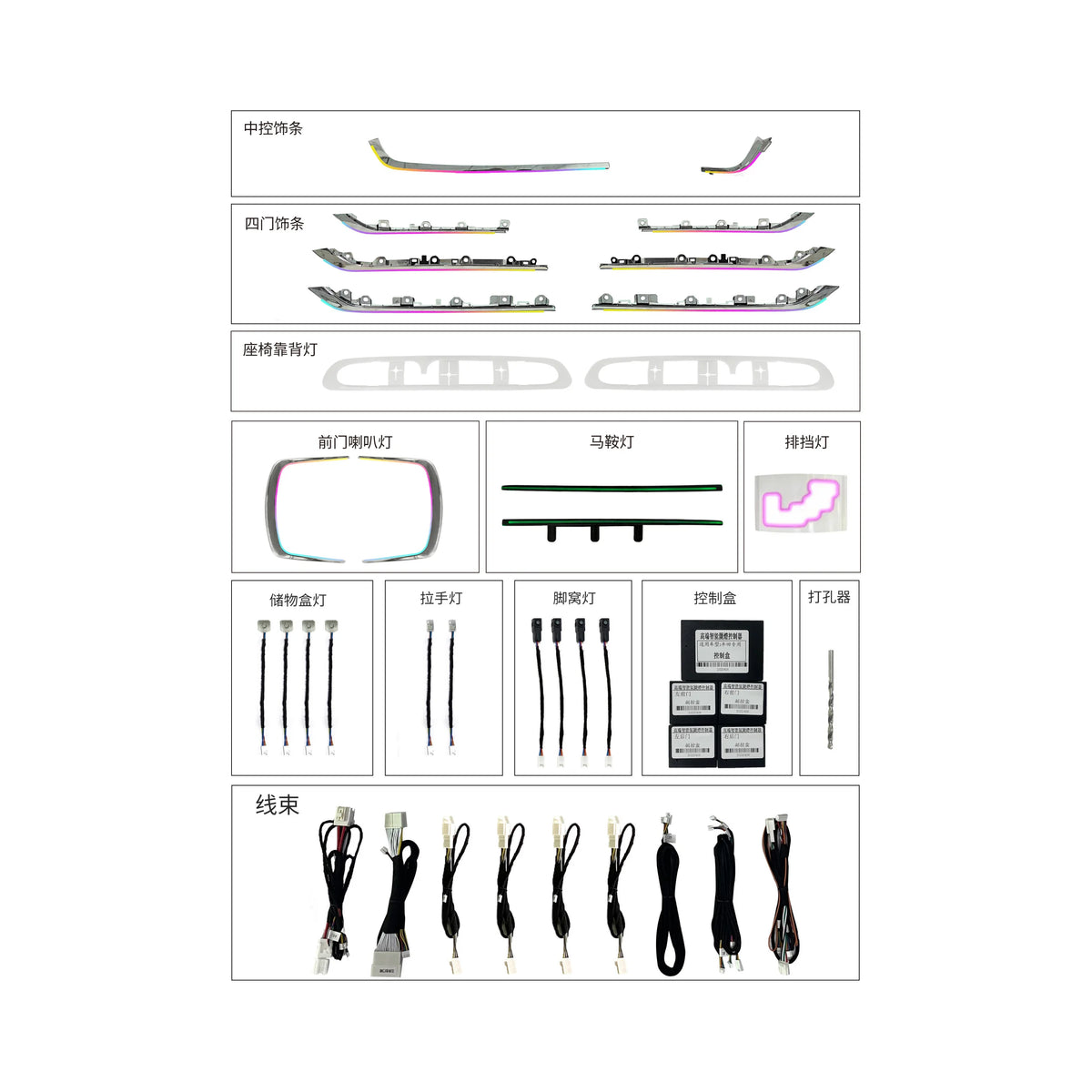 Kit LED d’ambiance Toyota Alphard Vellfire – 25 points, RHD – photo 1