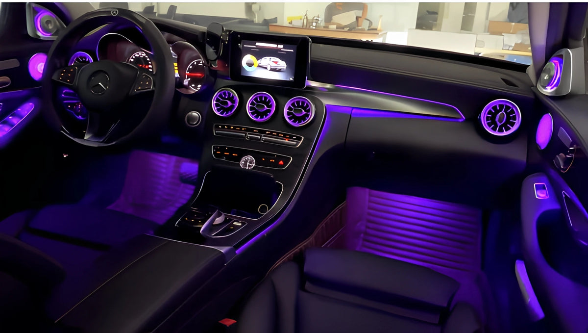 Kit LED d’ambiance Mercedes W205 X253 2015–2021 – RGB 64 couleurs – photo 3