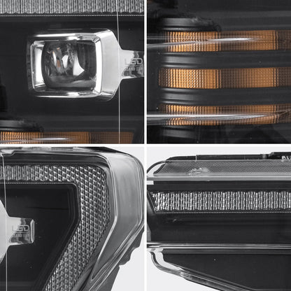 LED bloc optique avant projecteur double faisceau noir pour 2018–2020 Ford F150 13th Gen Facelifted – vue 5 – NOVADOMIO