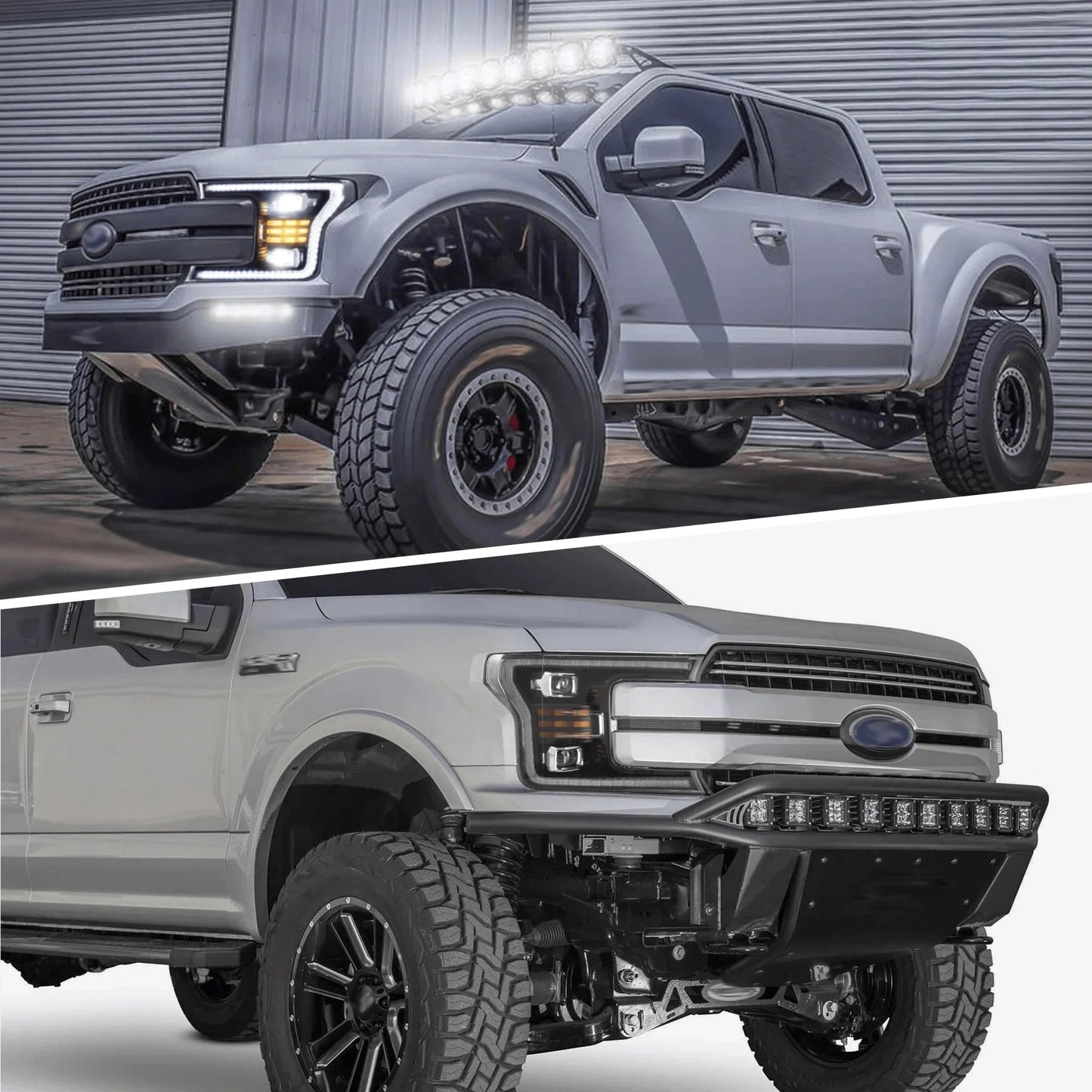 LED bloc optique avant Dual Beam Projector noir pour 2018-2020 Ford F150 13th Gen Facelifted – vue 11