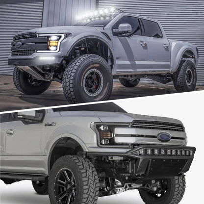LED bloc optique avant projecteur double faisceau noir pour 2018–2020 Ford F150 13th Gen Facelifted – vue 11 – NOVADOMIO
