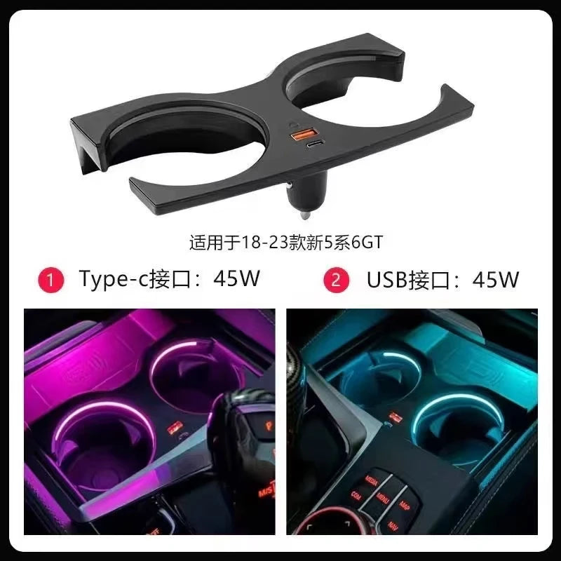 Éclairage de console et porte-gobelet BMW Série 5 G30 – photo 6