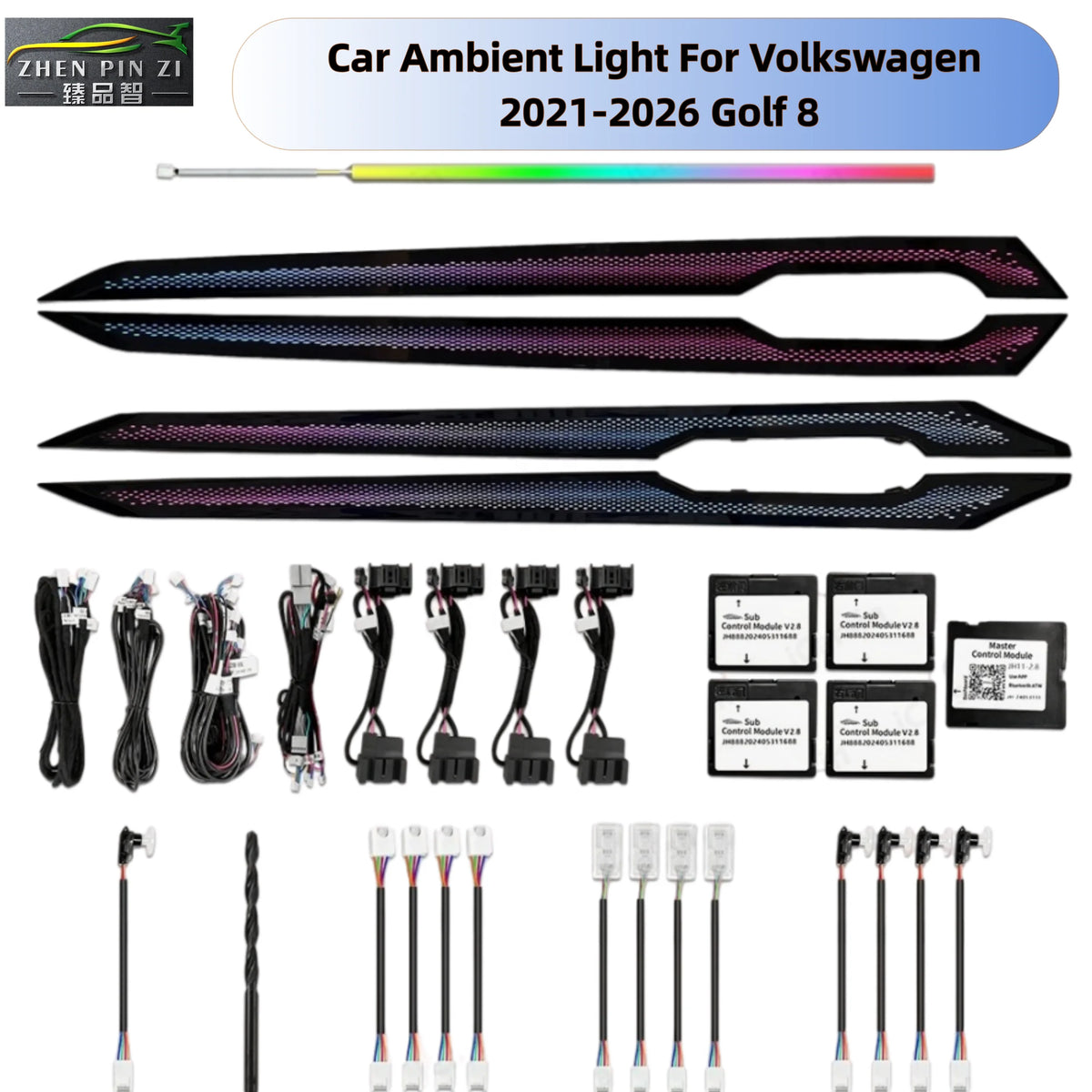 Kit LED d’ambiance Volkswagen Golf 8 2019–2025 – Symphony – photo 1