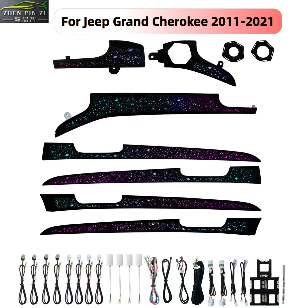 Kit LED d’ambiance Jeep Grand Cherokee 2011–2021 – application – photo 1