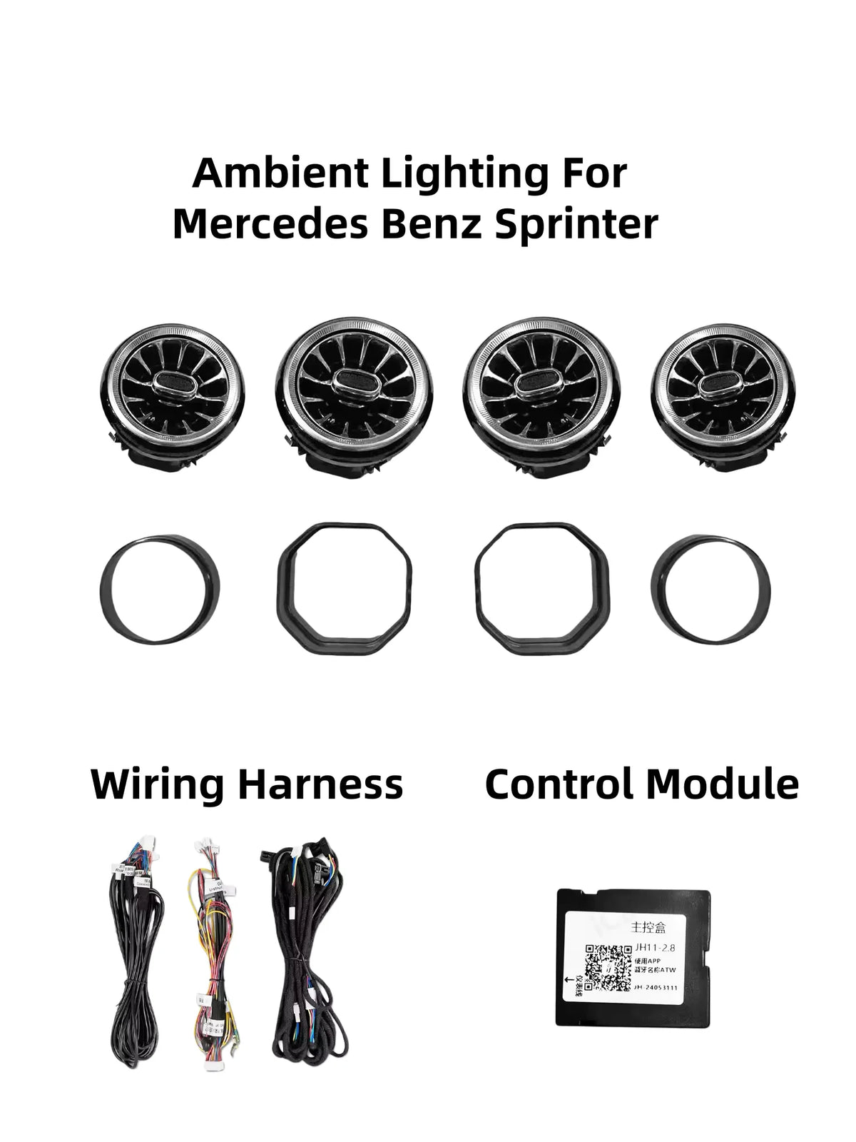 Aérateurs lumineux 12 V Mercedes Sprinter W907 2019–2025 – photo 1