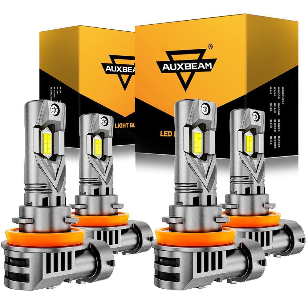 9005+H11 Ampoules de phare LED Q25S série 1:1 format compact 90W 22000LM 6500K blanc froid – 4 ampoules