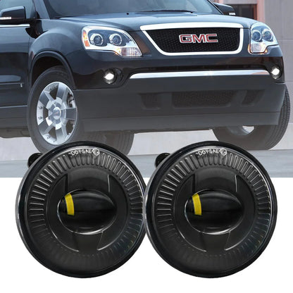 Lot de 2 24 W rond noir LED antibrouillards 5202 pour GMC Acadia 2007 2008 2009 2010 2011 2012 – NOVADOMIO