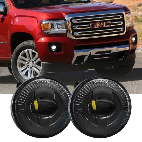 (2pcs/set) 24W Round noir LED Fog Lights 5202 pour GMC Canyon 2015 2016 2017 2018